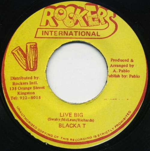 Cover Blacka T - Live Big (7) Schallplatten Ankauf