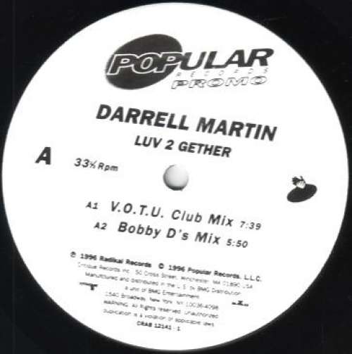 Cover Darrell Martin - Luv 2 Gether (12, Promo) Schallplatten Ankauf