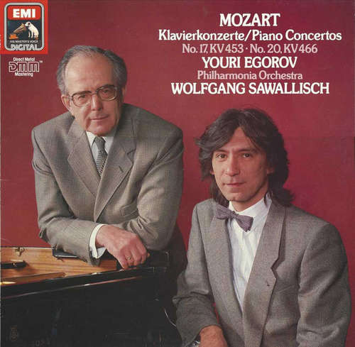 Cover Mozart*, Youri Egorov, Philharmonia Orchestra, Wolfgang Sawallisch - Klavierkonzerte = Piano Concertos No. 17, KV 453 • No. 20, KV 466 (LP) Schallplatten Ankauf