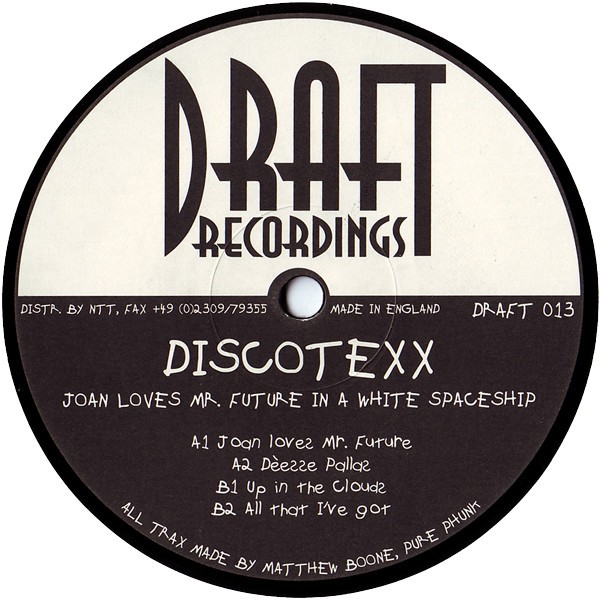 Cover Discotexx - Joan Loves Mr. Future In A White Spaceship (12) Schallplatten Ankauf