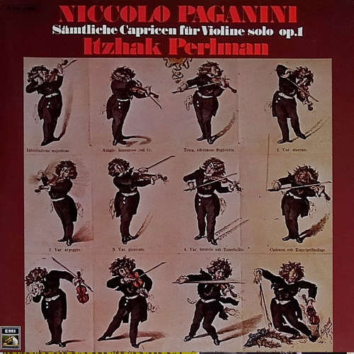 Cover Niccolo Paganini* – Itzhak Perlman - Sämtliche Capricen Für Violine Solo  Op.1 (LP) Schallplatten Ankauf