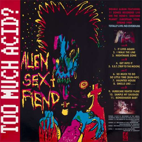 Cover Alien Sex Fiend - Too Much Acid ? (2xLP, Album) Schallplatten Ankauf