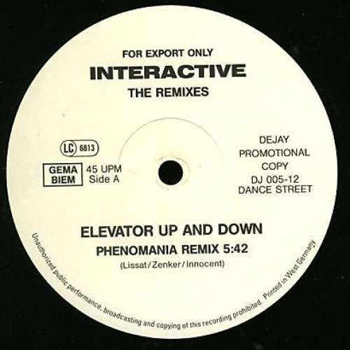 Cover Interactive - Elevator Up And Down (The Remixes) (12, Promo) Schallplatten Ankauf