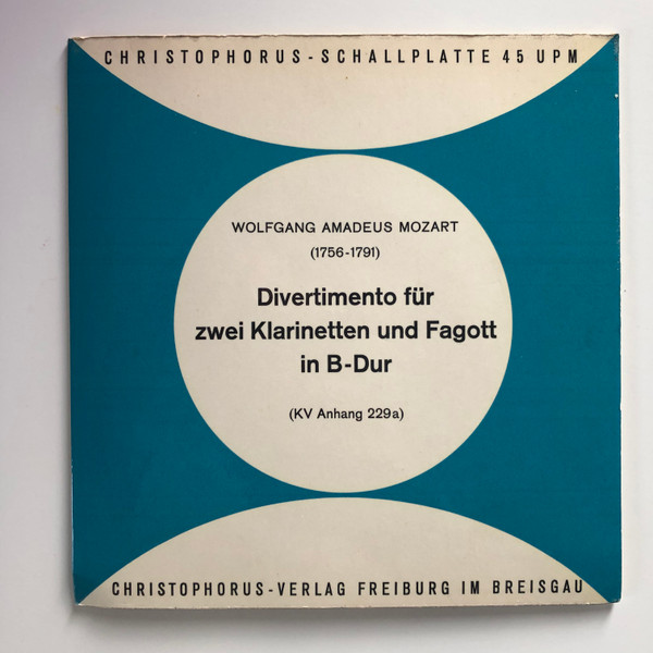 Cover Wolfgang Amadeus Mozart - Divertimento Für  Zwei Klarinetten Und Fagott In B-Dur (7) Schallplatten Ankauf