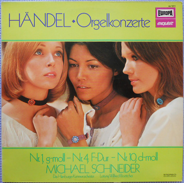 Cover Händel*, Michael Schneider (3), Das Hamburger Kammerorchester*, Wilfried Boettcher - Orgelkonzerte Nr. 1, G-Moll - Nr. 4, F-Dur - Nr. 10, D-Moll (LP) Schallplatten Ankauf
