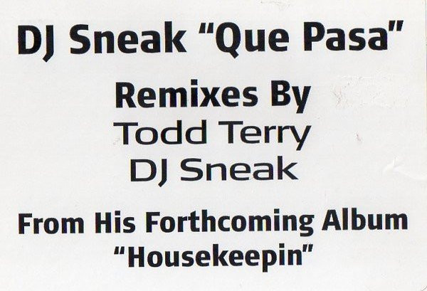 Cover DJ Sneak - Que Pasa (12, Promo) Schallplatten Ankauf