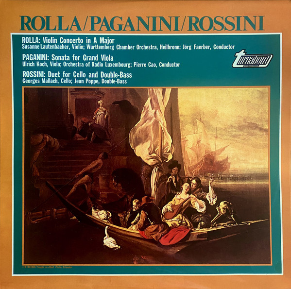 Cover Rolla* / Paganini* / Rossini* - Violin Concerto In A Major / Sonata For Grand Viola / Duet For Cello And Double-Bass (LP) Schallplatten Ankauf