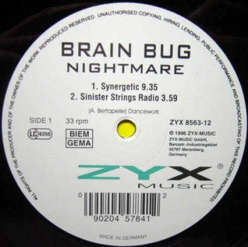 Cover Brain Bug* - Nightmare (12) Schallplatten Ankauf