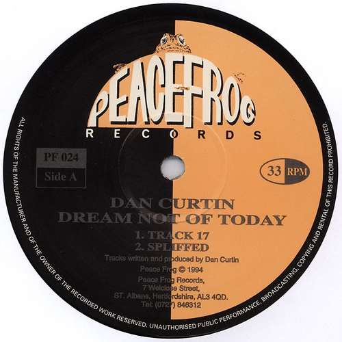 Cover Dan Curtin - Dream Not Of Today (12) Schallplatten Ankauf
