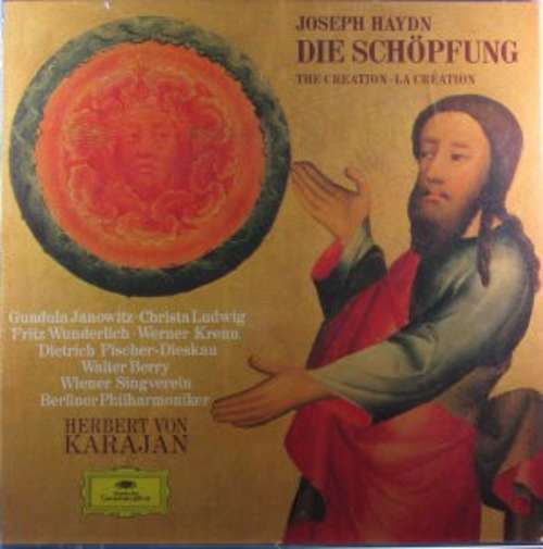 Cover Joseph Haydn - Wiener Singverein, Berliner Philharmoniker, Herbert von Karajan - Die Schöpfung · The Creation · La Création (2xLP, RE + Box) Schallplatten Ankauf