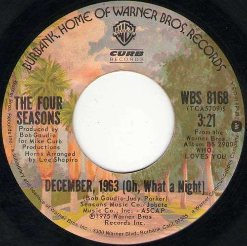 Cover The Four Seasons - December, 1963 (Oh, What A Night) (7, Single, San) Schallplatten Ankauf