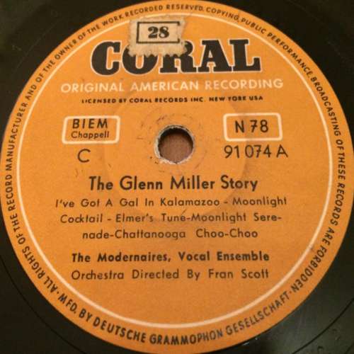 Cover The Modernaires - The Glenn Miller Story (Shellac, 10) Schallplatten Ankauf