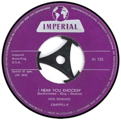Cover Fats Domino - I Hear You Knockin' / It Keeps Raining (7, Single) Schallplatten Ankauf