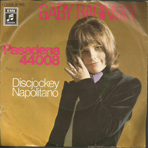 Cover Gaby Baginsky - Pasadena 44008 (7, Single) Schallplatten Ankauf