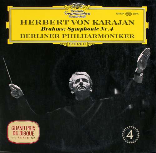 Cover Herbert Von Karajan - Brahms* - Berliner Philharmoniker - Symphonie Nr. 4 (LP, Album) Schallplatten Ankauf