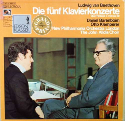 Cover Beethoven* - Daniel Barenboim - Otto Klemperer - Die Fünf Klavierkonzerte / Chorfantasie C-moll Op. 80 (4xLP + Box) Schallplatten Ankauf