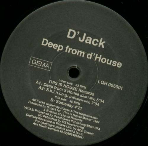 Cover D'Jack - Deep From D'House (12) Schallplatten Ankauf