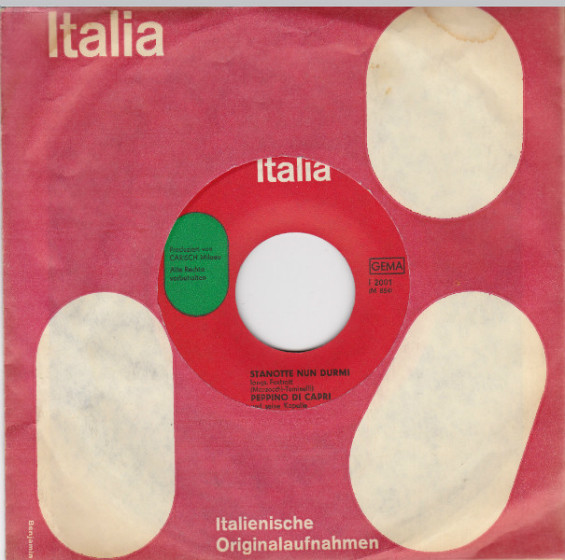 Cover Peppino Di Capri - Stanotte Nun Durmi/Peppino (7, Single) Schallplatten Ankauf