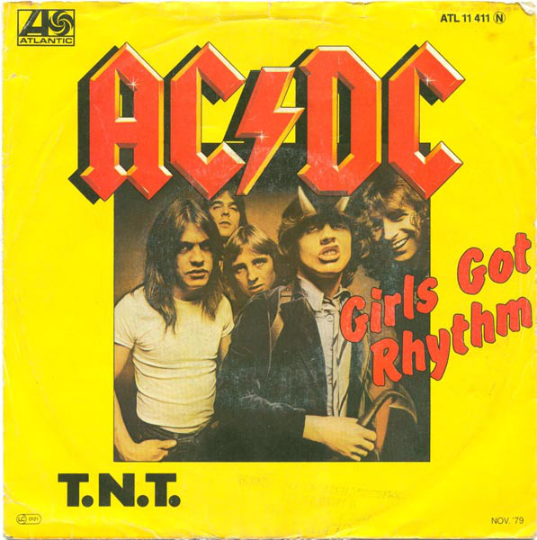 Cover AC/DC - Girls Got Rhythm / T.N.T. (7, Single, RP) Schallplatten Ankauf