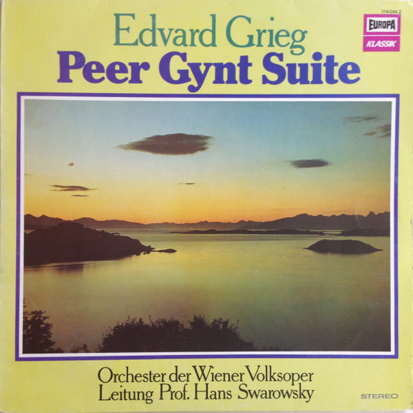 Cover Edvard Grieg, Orchester Der Wiener Volksoper*, Prof. Hans Swarowsky* - Peer Gynt Suite (LP, Album) Schallplatten Ankauf
