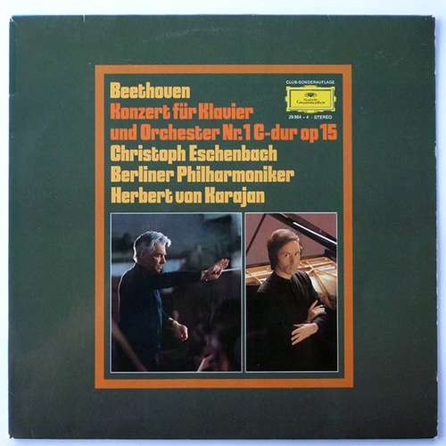Bild Beethoven* - Christoph Eschenbach - Berliner Philharmoniker · Herbert von Karajan - Konzert Für Klavier Und Orchester Nr. 1 C-dur Op. 15 (LP, Club) Schallplatten Ankauf