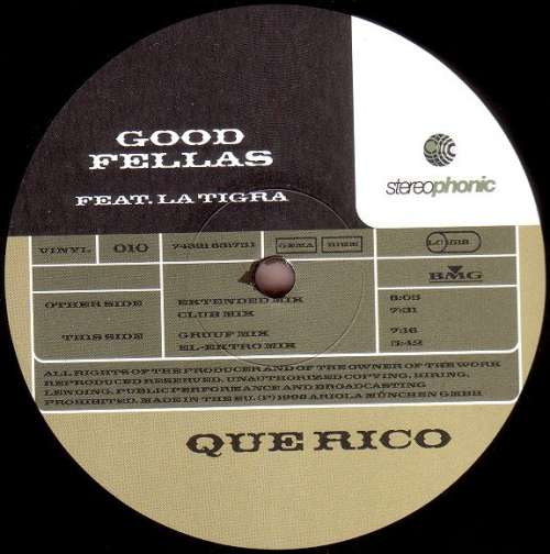 Cover Good Fellas - Que Rico (12) Schallplatten Ankauf