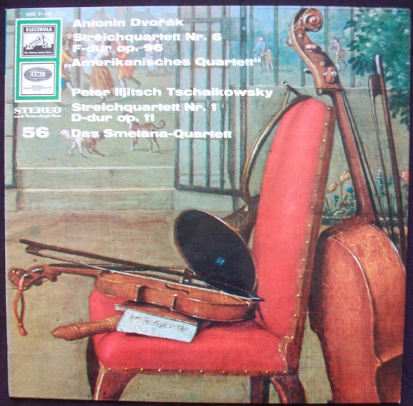 Cover Antonín Dvořák / Peter Iljitsch Tschaikowsky* - Das Smetana-Quartett* - Streichquartett  Nr. 6 F-dur Op. 96 / Streichquartett Nr. 1 D-dur Op. 11 (LP) Schallplatten Ankauf