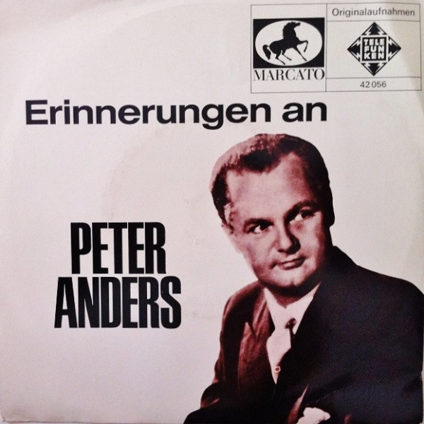 Cover Peter Anders (2) - Erinnerungen An Peter Anders (7, EP) Schallplatten Ankauf