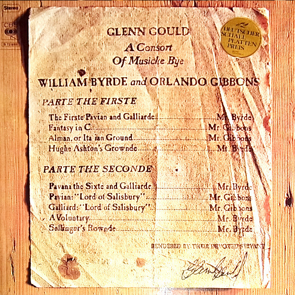 Cover Glenn Gould, William Byrd, Orlando Gibbons - Glenn Gould Plays Music By William Byrd And Orlando Gibbons (LP, Album) Schallplatten Ankauf