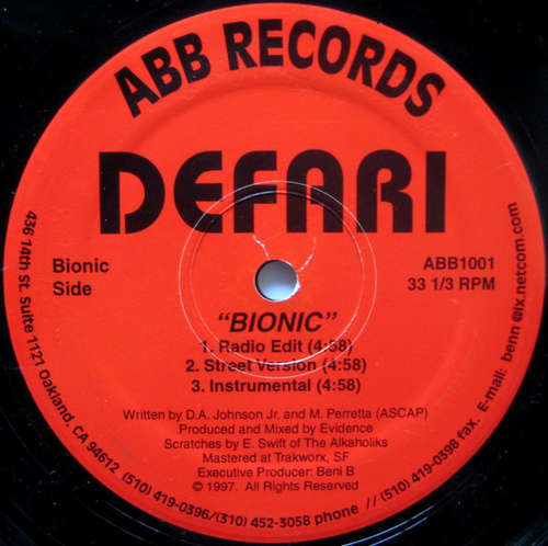 Cover Defari - Bionic (12, Single) Schallplatten Ankauf