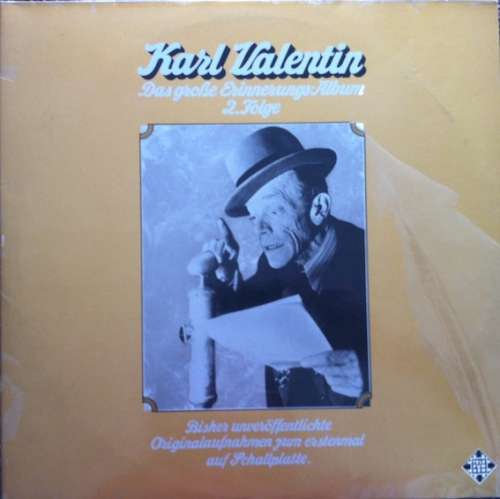 Cover Karl Valentin - Das große Erinnerungs-Album 2. Folge (2xLP, Comp) Schallplatten Ankauf