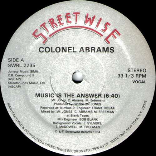 Cover Colonel Abrams - Music Is The Answer (12) Schallplatten Ankauf