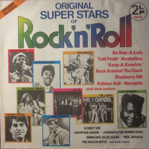 Cover Various - Original Super Stars Of Rock'n'Roll (2xLP, Comp, Gat) Schallplatten Ankauf