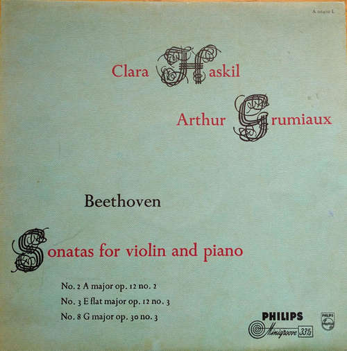 Cover Ludwig van Beethoven - Clara Haskil, Arthur Grumiaux - Sonaten Für Violine Und Klavier (LP) Schallplatten Ankauf