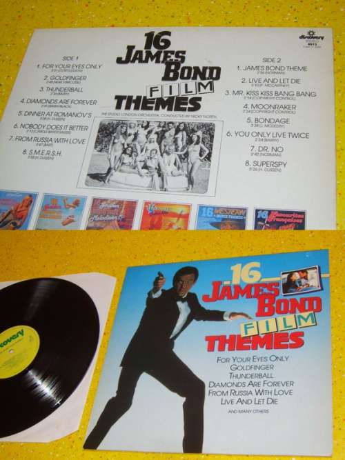 Cover Studio London Orchestra, The - 16 James Bond Film Themes (LP) Schallplatten Ankauf