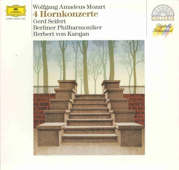 Cover Wolfgang Amadeus Mozart - 4 Hornkonzerte - Konzerte Für Horn Und Orchester (LP, RE, RM) Schallplatten Ankauf