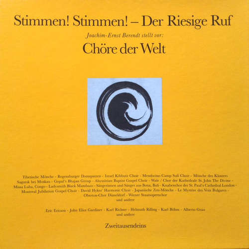 Cover Joachim Ernst Berendt - Stimmen! Stimmen! - Der Riesige Ruf: Chöre Der Welt (3xLP, Comp + Box) Schallplatten Ankauf