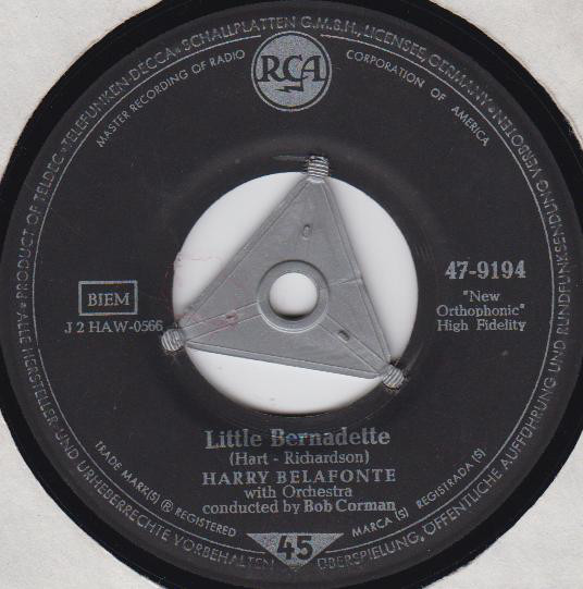 Bild Harry Belafonte - Little Bernadette (7, Single) Schallplatten Ankauf