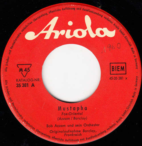 Cover Bob Azzam Und Sein Orchester* - Mustapha (7, Single) Schallplatten Ankauf