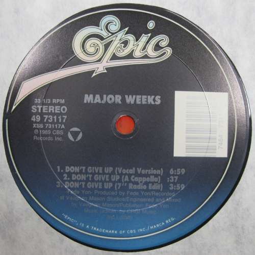 Cover Major Weeks - Don't Give Up (12) Schallplatten Ankauf