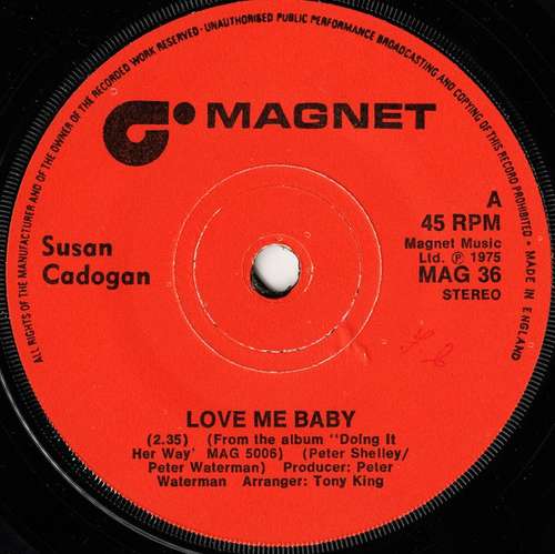 Cover Susan Cadogan - Love Me Baby (7, Single) Schallplatten Ankauf