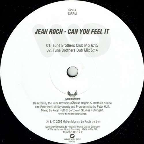 Cover Jean Roch* - Can You Feel It (12) Schallplatten Ankauf