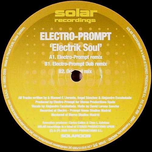 Cover Electro-Prompt - Electrik Soul (12) Schallplatten Ankauf
