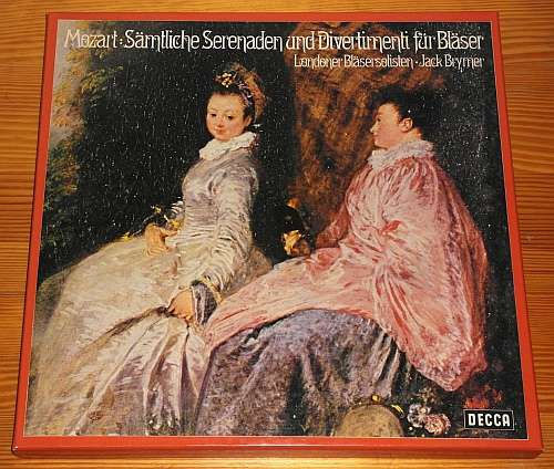 Cover Wolfgang Amadeus Mozart, Jack Brymer, London Wind Soloists - Sämtliche  Serenaden Und Divertimenti Für Bläser (5xLP + Box) Schallplatten Ankauf