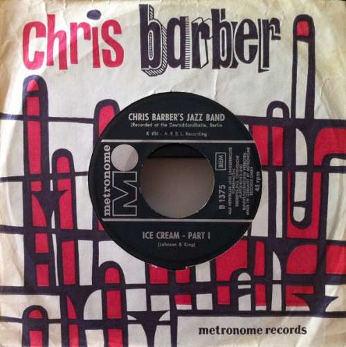 Cover Chris Barber's Jazz Band - Ice Cream (7, Single) Schallplatten Ankauf