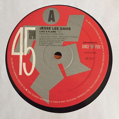 Cover Jesse Lee Davis - Like A Flame (12, Promo) Schallplatten Ankauf