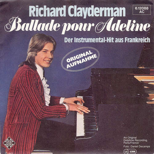 Cover Richard Clayderman - Ballade Pour Adeline (7, Single) Schallplatten Ankauf
