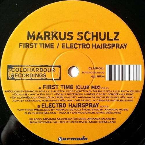 Cover Markus Schulz - First Time / Electro Hairspray (12) Schallplatten Ankauf