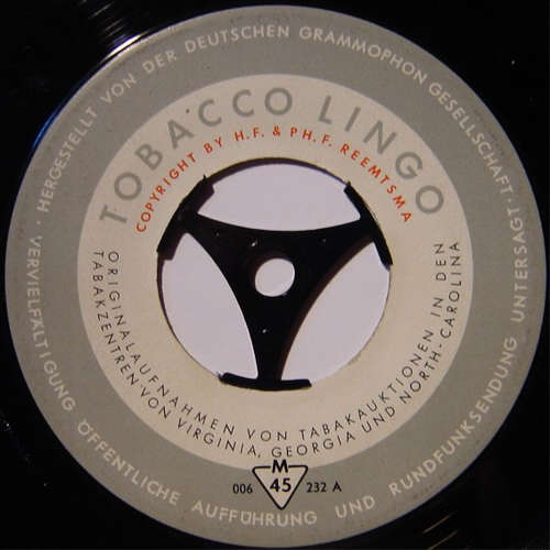 Cover Unknown Artist / The Six Swinging Guys And The Four Charlies - Tobacco Lingo / Carry Me Back To Old Virginny (7, Single, Mono) Schallplatten Ankauf