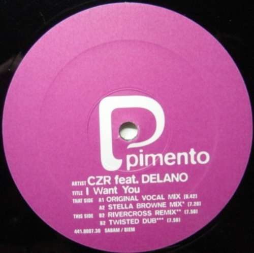 Cover CZR Feat. Delano (2) - I Want You (Remixes) (12) Schallplatten Ankauf